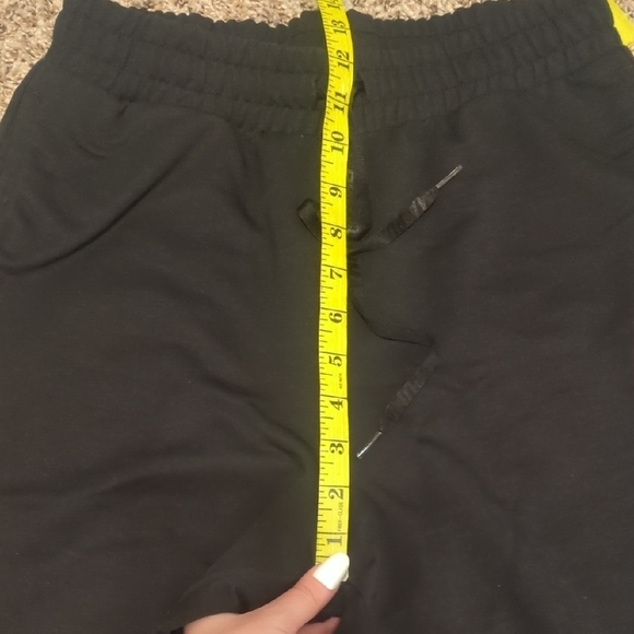 Puma womens black high rise joggers drawstring waist pink logo - Picture 4 of 7